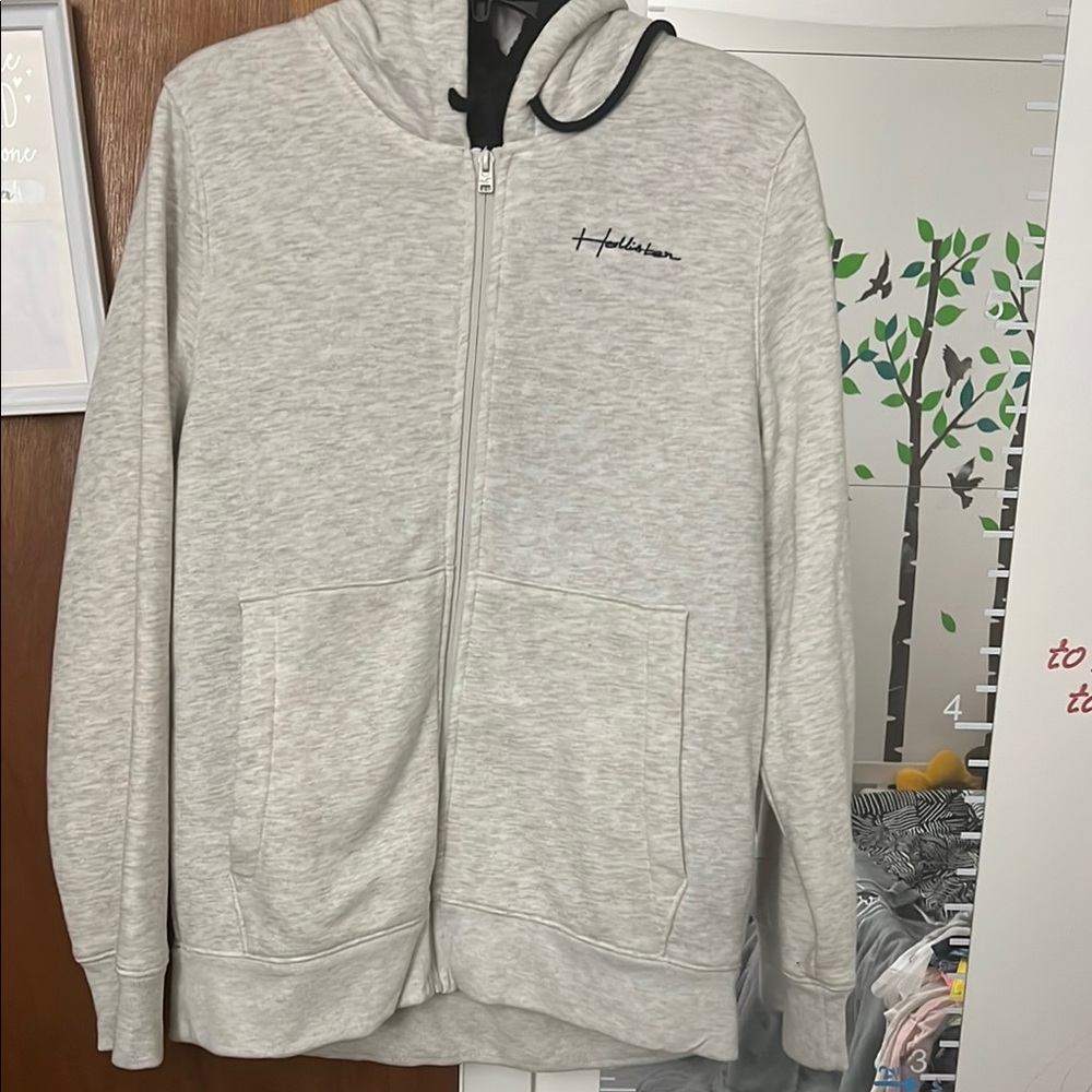 Holister Gray Zip-Up Hoodie